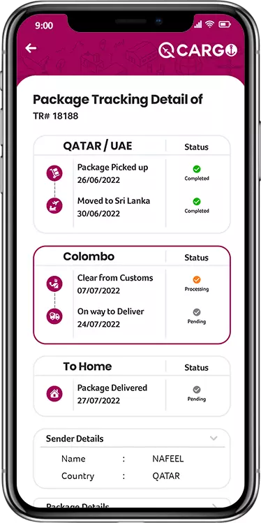tracking page